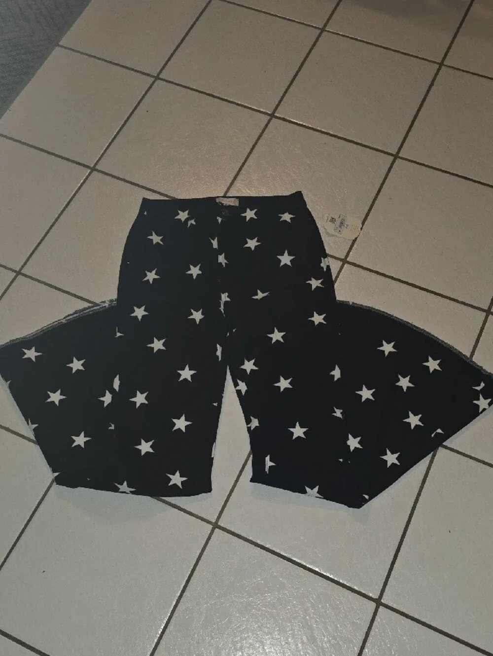 Kids Black Star-Print Pajama Pants